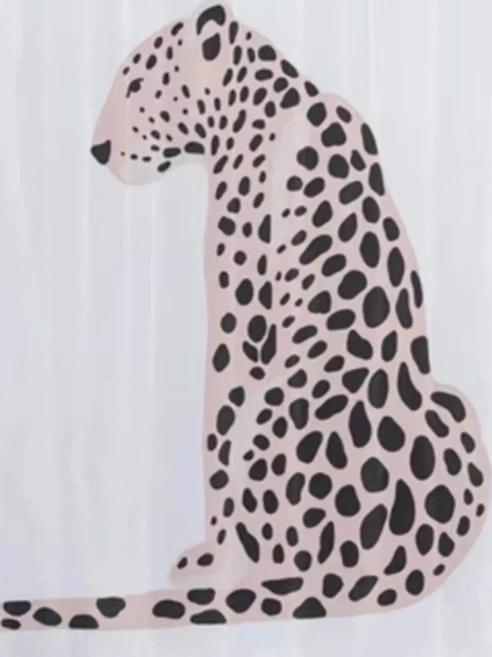 🐆NEW Shiraleah Leopard Print Shower Curtain 72x72 Polyester Bathroom In Package